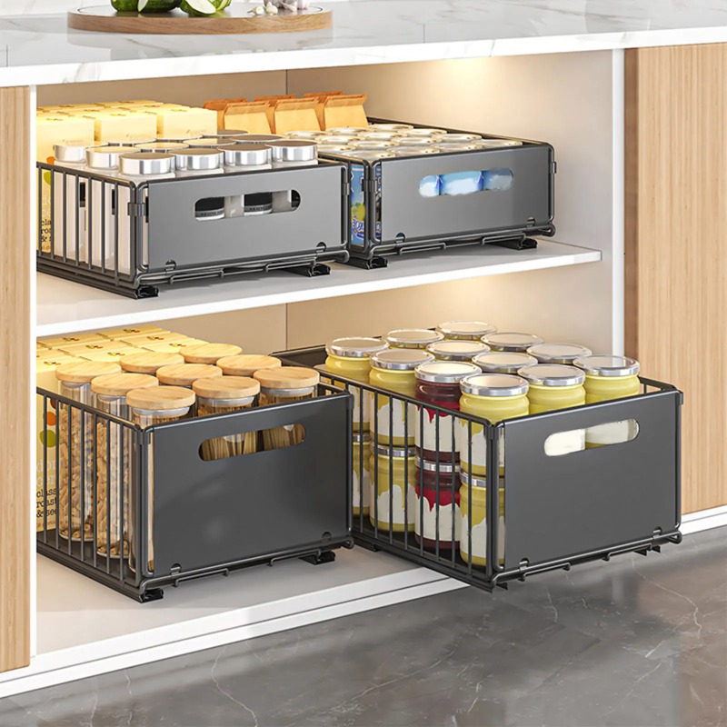 Commercial Kitchen Utensil Organizer - 슬라이드 레일이 있는 주방 수납 선반