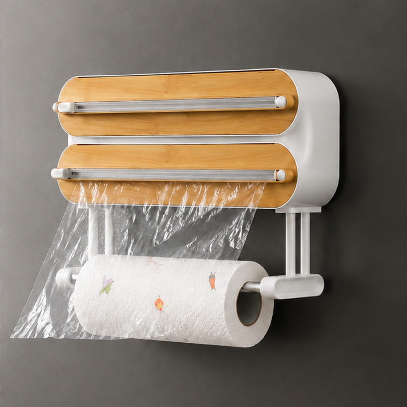 Commercial Kitchen Utensil Organizer - 자석식 식품 포장지 디스펜서 커터 랩
