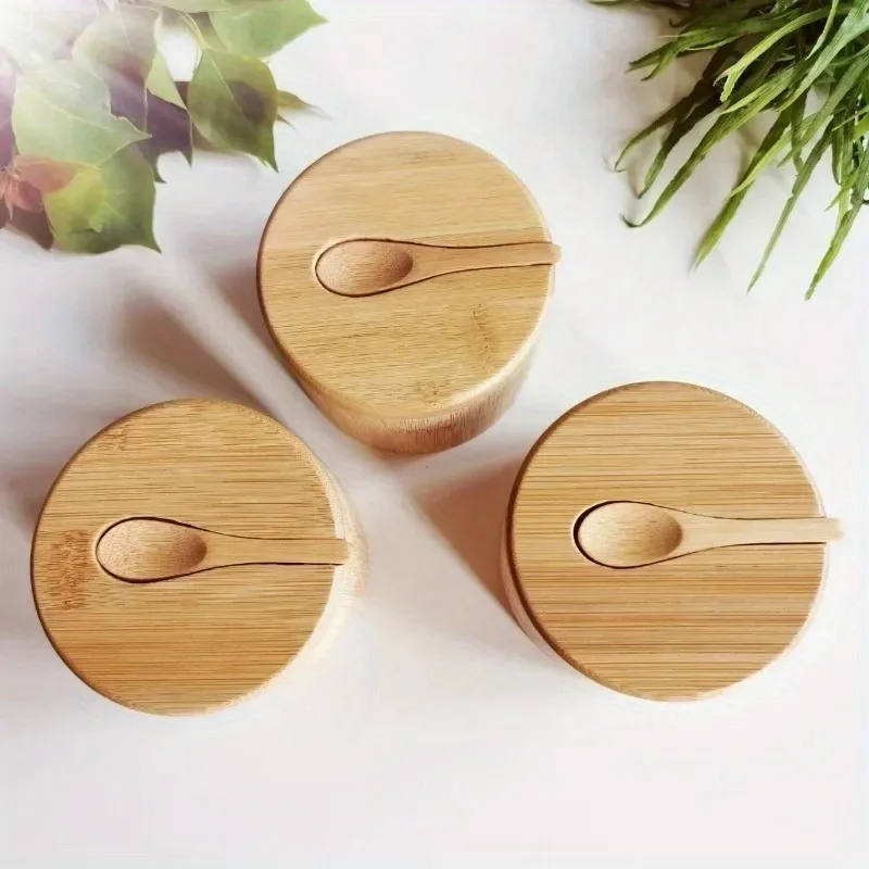 Commercial Kitchen Utensil Organizer - 대나무 소금 후추 양념통 세트 나무