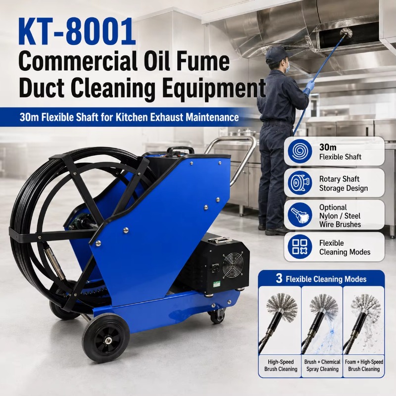 Commercial Kitchen Maintenance - KT-8001 상업용 기름 연기 덕트 청소