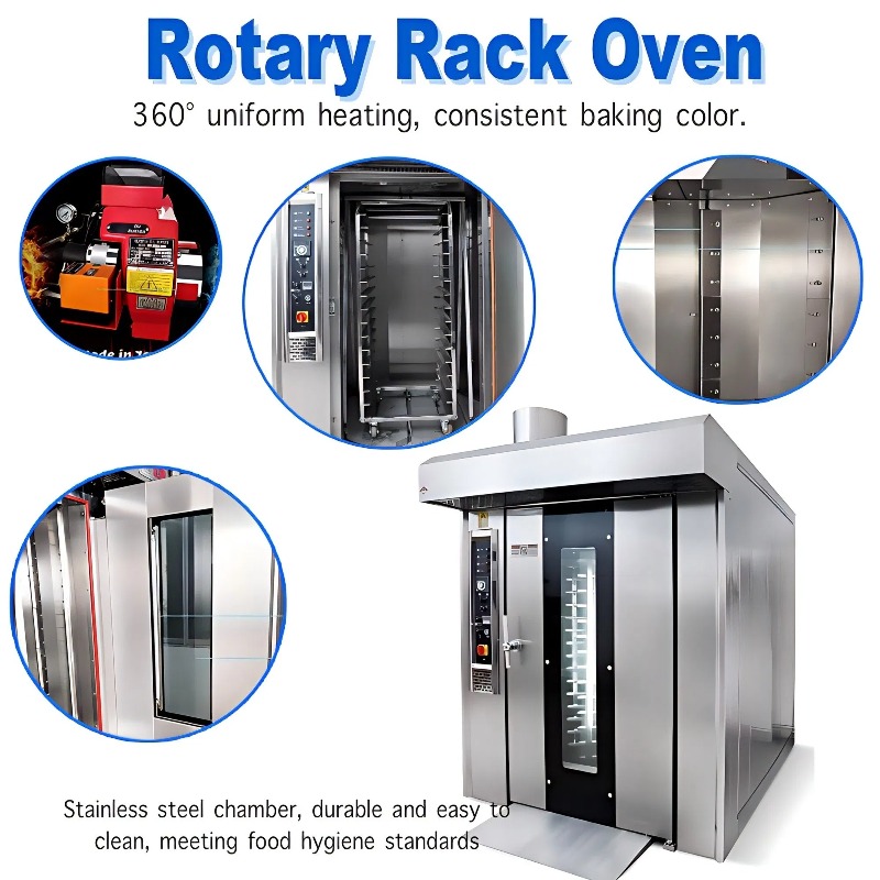 Rotary Bakery Oven - 고품질 빵 제조기 가스 데크 로터리