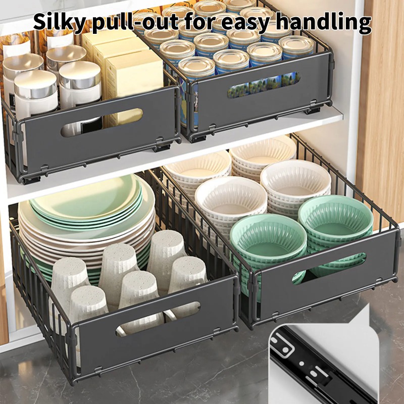 슬라이드 레일이 있는 주방 수납 선반 1개, 풀아웃 주 - Commercial Kitchen Utensil Organizer 리뷰 및 가격