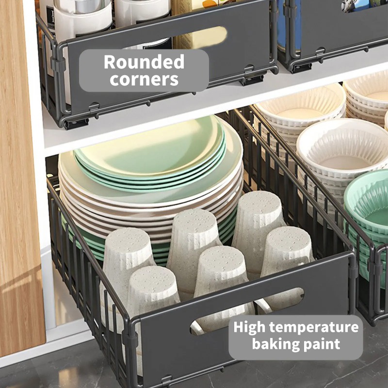 슬라이드 레일이 있는 주방 수납 선반 1개, 풀아웃 주 - Commercial Kitchen Utensil Organizer 리뷰 및 가격