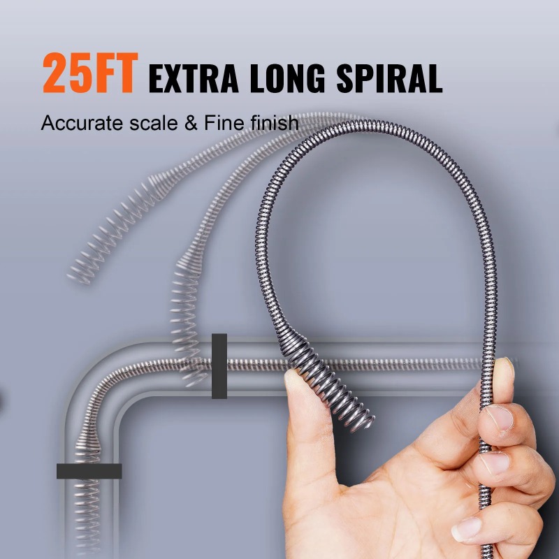 배수구 청소기 25피트 자동 튜브 청소기 막힘 제거기  - Commercial Kitchen Manufacturers 리뷰 및 가격