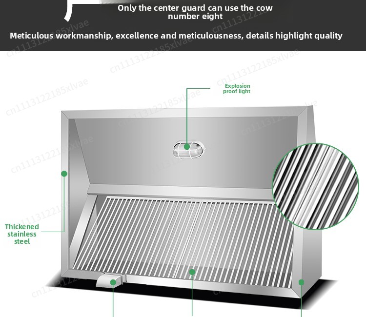 두꺼운 스테인리스 스틸 흄후드, 강력한 상업용 주방후드 - Commercial Kitchen Range Hood 리뷰 및 가격