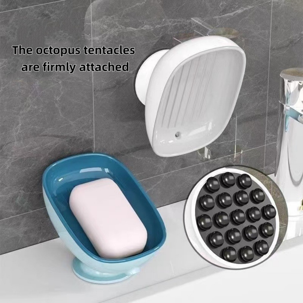 1개 슈퍼 흡착 컵 욕실 비누 접시 샤워 미끄럼 방지  - Commercial Kitchen Utensil Organizer 리뷰 및 가격