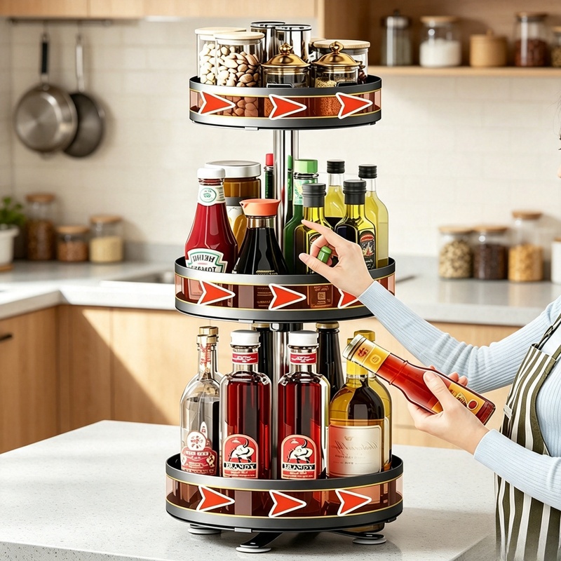 360 °   도수 조절 가능한 회전식 향신료 트레이블 - Commercial Kitchen Utensil Organizer 리뷰 및 가격