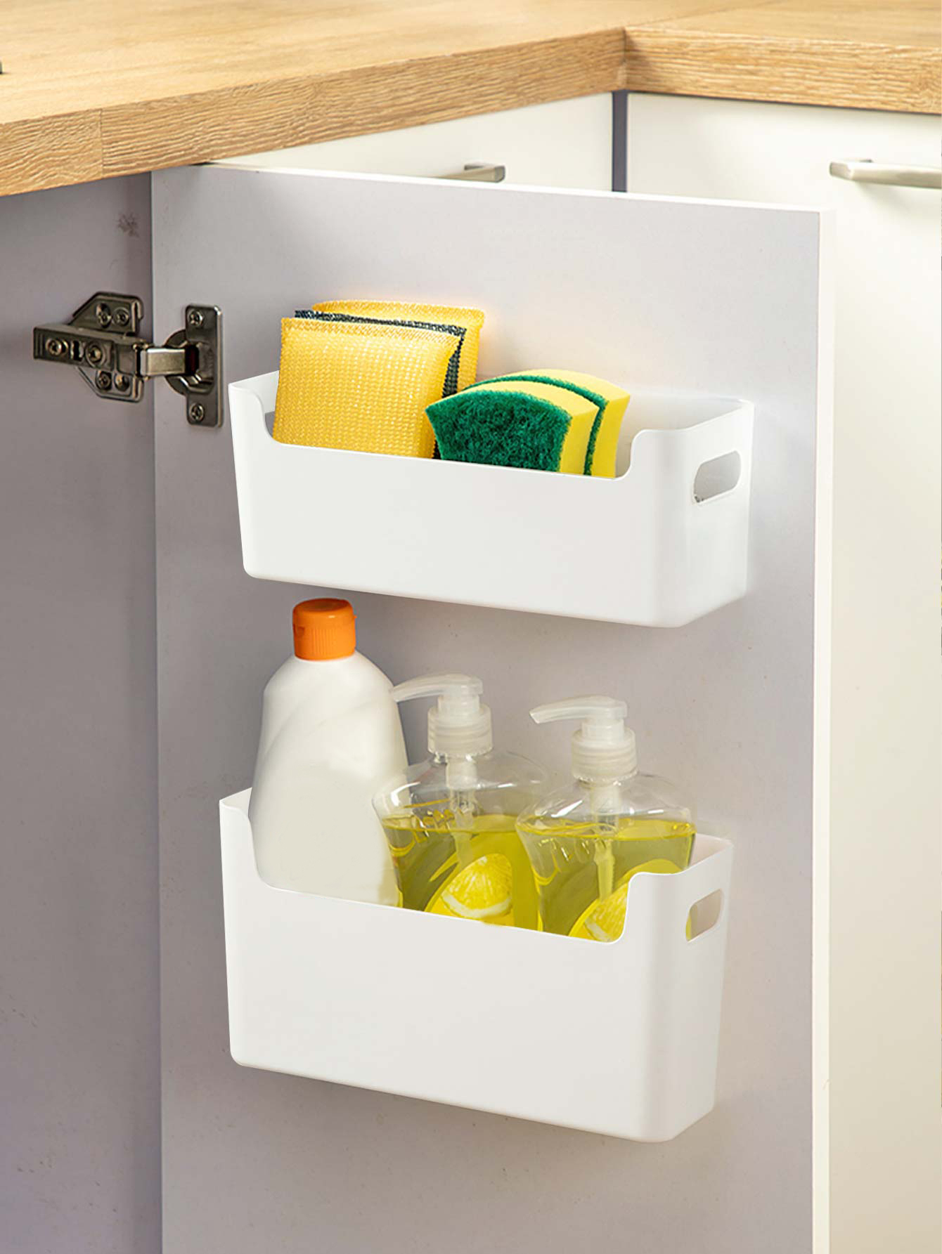 펀치프리 캐비닛 도어 정리함 플라스틱 벽걸이 수납함 스 - Commercial Kitchen Utensil Organizer 리뷰 및 가격